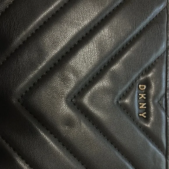 DKNY Black Quilted Clutch - Picture 8 of 11